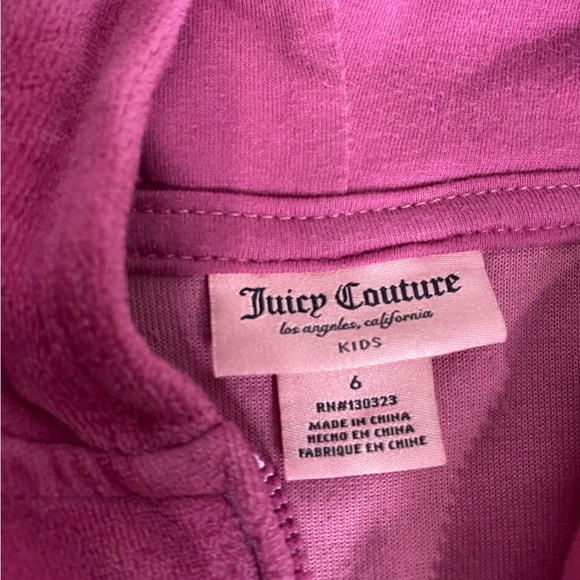Girl’s Juicy Couture Velour Hoodie - Picture 5 of 8
